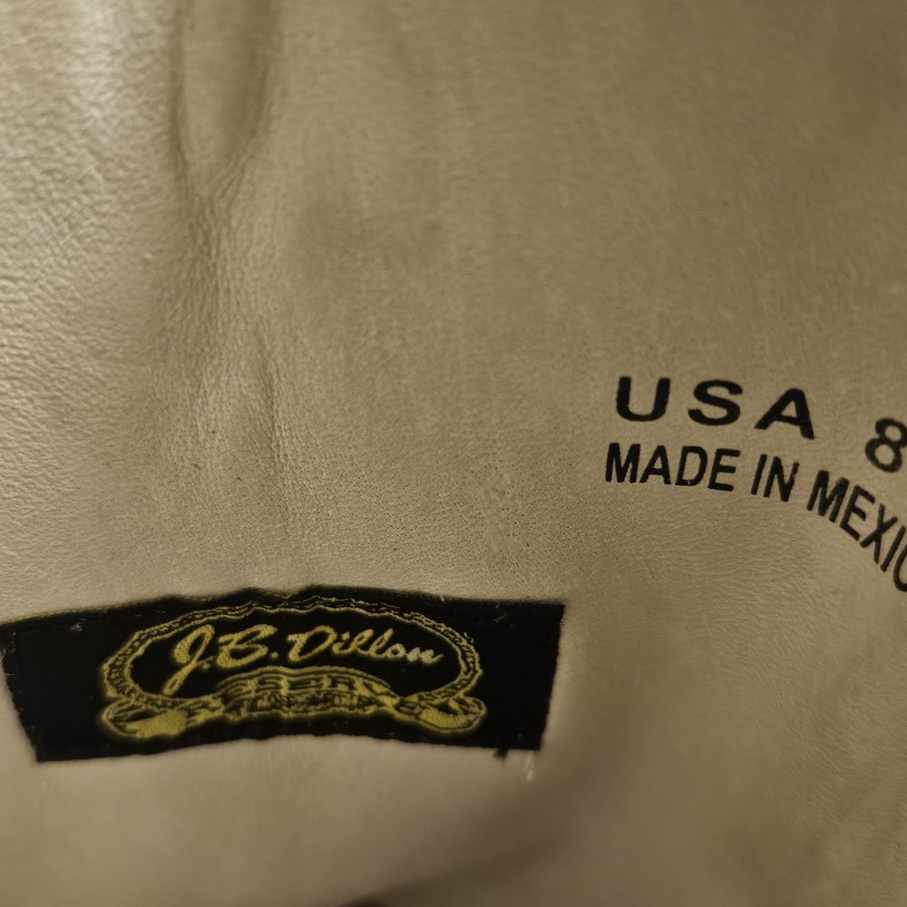 J.B. Dillon Cream and Black Cowboy Boots - Picture 10 of 11